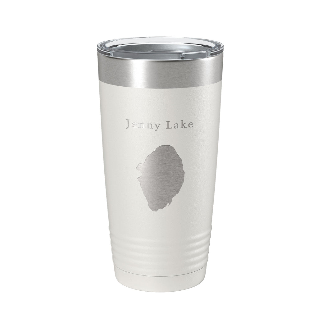 Jenny Lake Map Tumbler Travel Mug Insulated Laser Engraved Coffee Cup Grand Teton Wyoming 20 oz