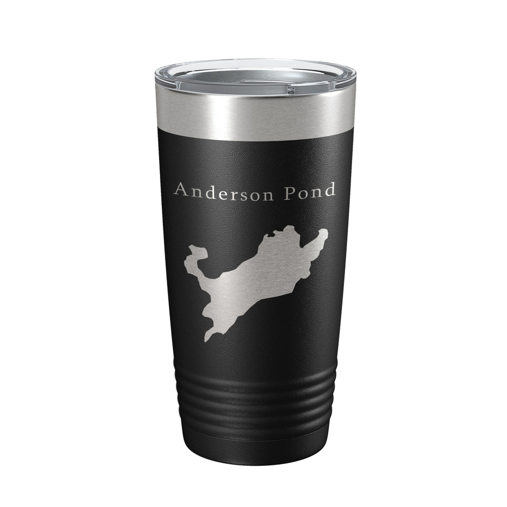 Anderson Pond Tumbler Lake Map Travel Mug Insulated Laser Engraved Coffee Cup Connecticut 20 oz