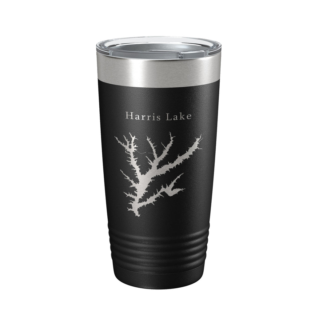 Harris Lake Shearon Map Tumbler Travel Mug Insulated Laser Engraved Coffee Cup North Carolina 20 oz