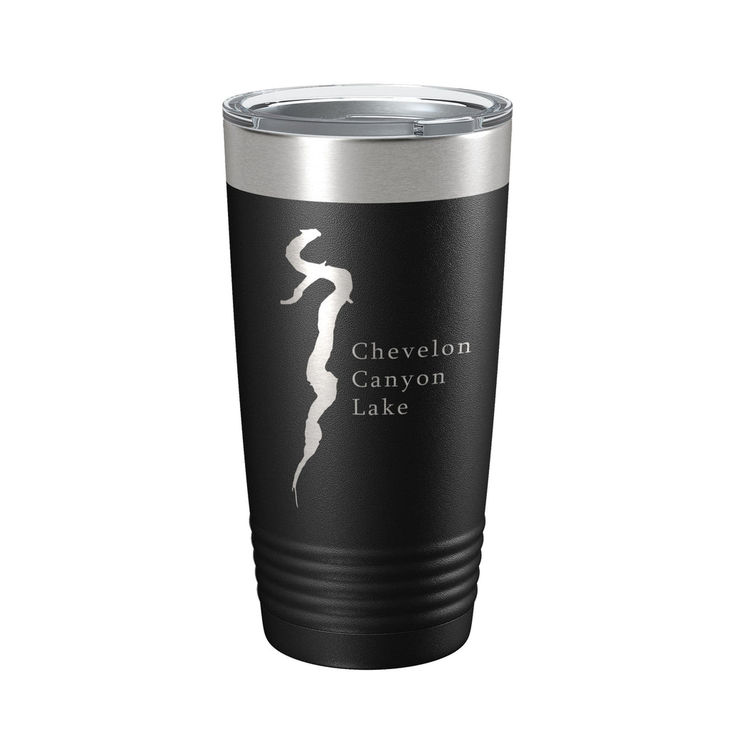 Chevelon Canyon Lake Map Tumbler Travel Mug Insulated Laser Engraved Coffee Cup Arizona 20 oz
