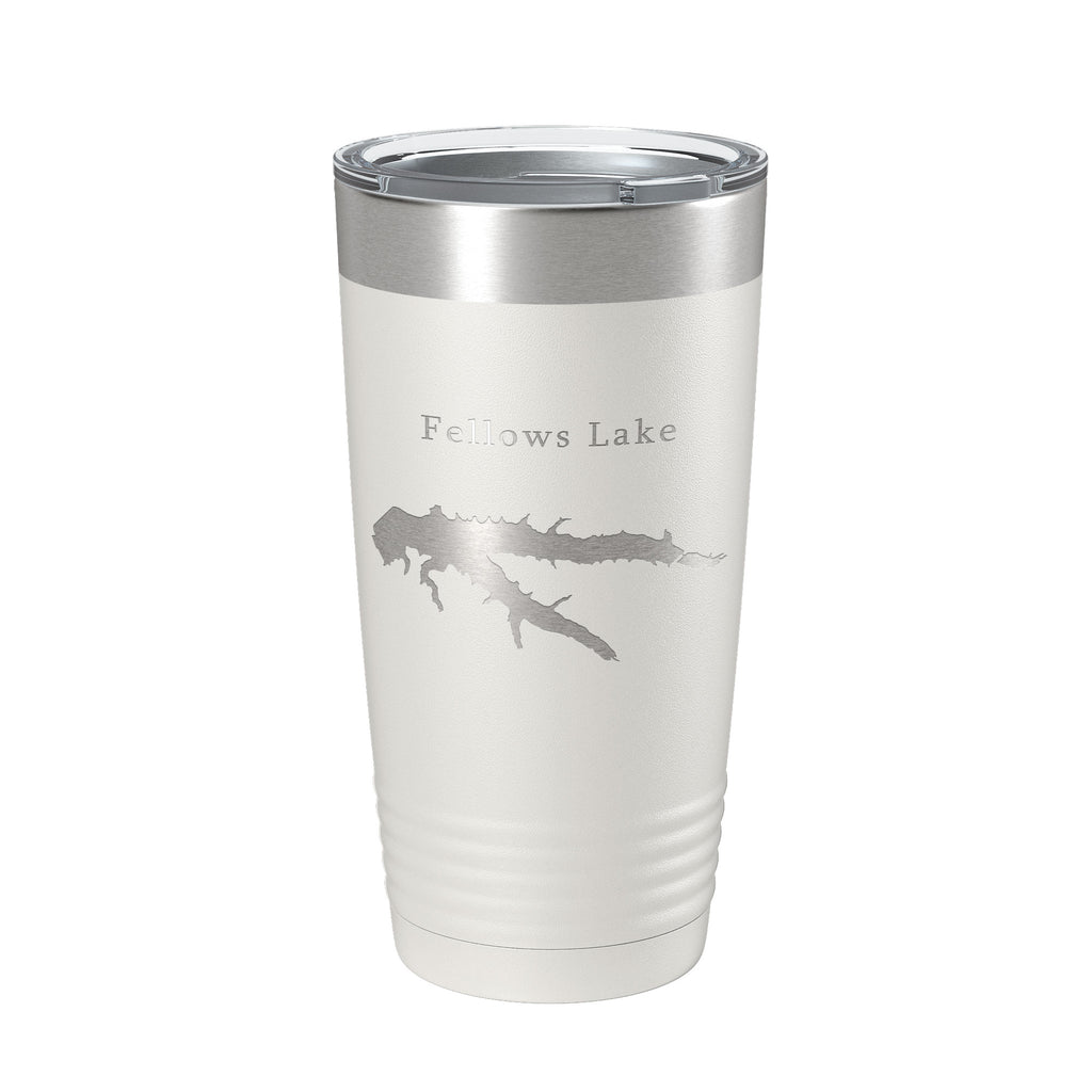 Fellows Lake Map Tumbler Travel Mug Insulated Laser Engraved Coffee Cup Missouri 20 oz