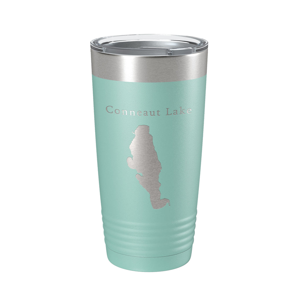 Conneaut Lake Map Tumbler Travel Mug Insulated Laser Engraved Coffee Cup Pennsylvania 20 oz