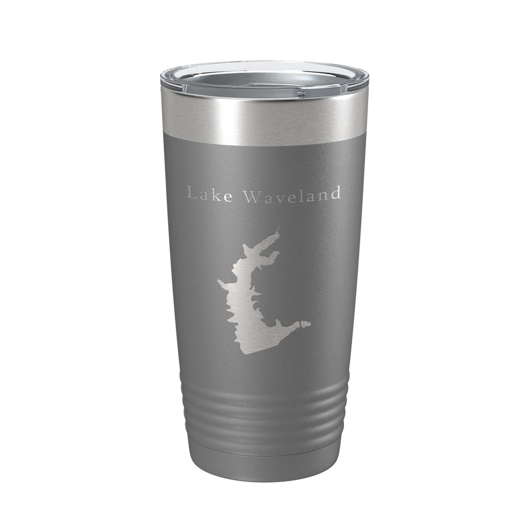 Lake Waveland Map Tumbler Travel Mug Insulated Laser Engraved Coffee Cup Indiana 20 oz