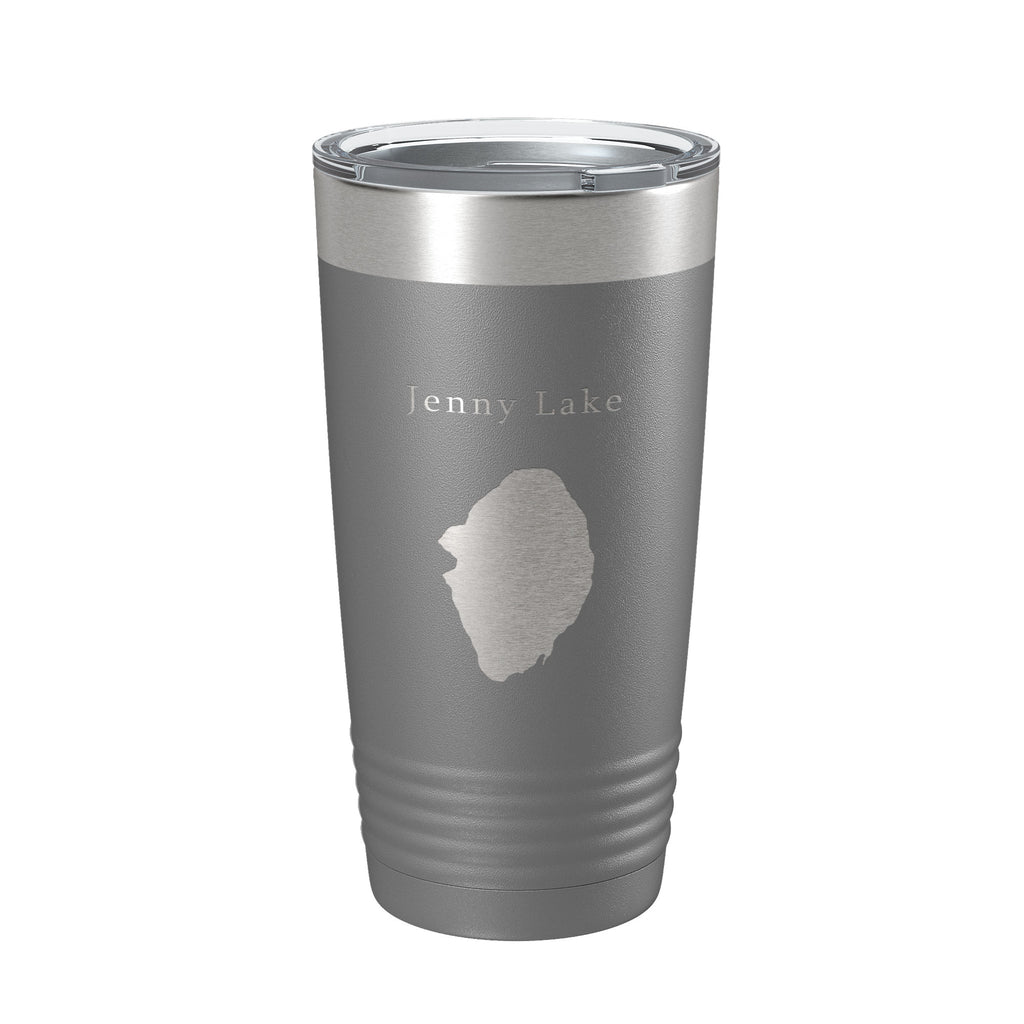 Jenny Lake Map Tumbler Travel Mug Insulated Laser Engraved Coffee Cup Grand Teton Wyoming 20 oz