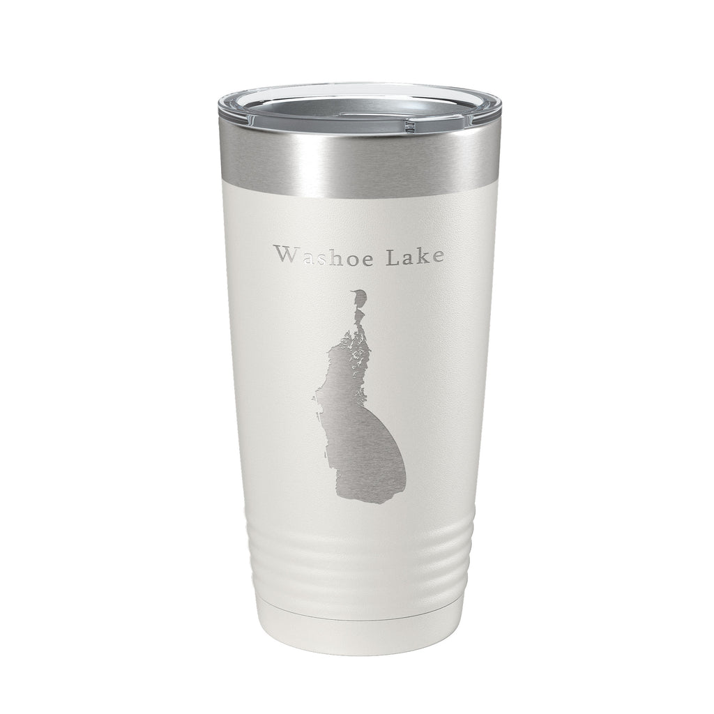 Washoe Lake Map Tumbler Travel Mug Insulated Laser Engraved Coffee Cup Nevada 20 oz