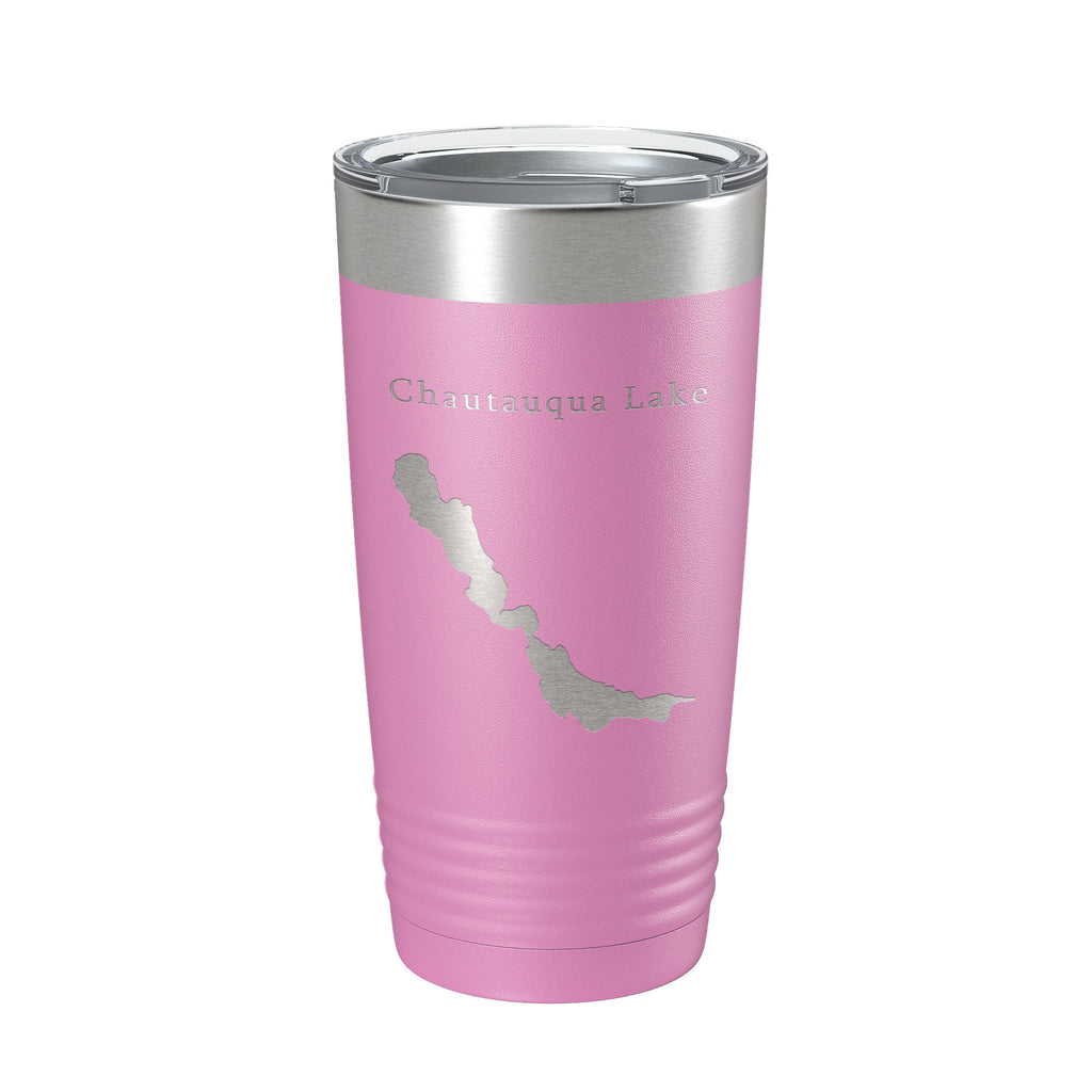 Chautauqua Lake Map Tumbler Travel Mug Insulated Laser Engraved Coffee Cup New York 20 oz