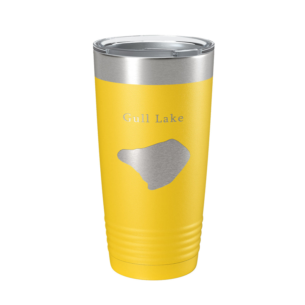 Gull Lake Map Tumbler Travel Mug Insulated Laser Engraved Coffee Cup California 20 oz