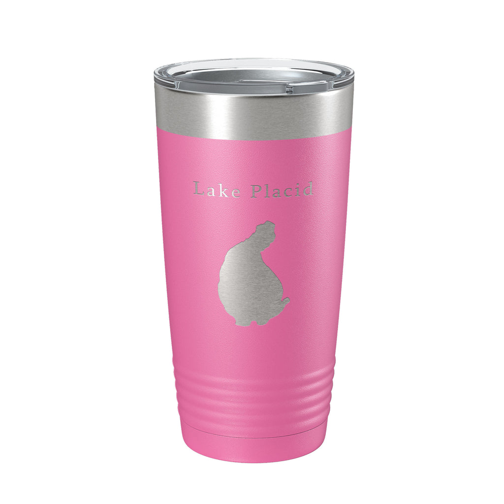 Lake Placid Map Tumbler Travel Mug Insulated Laser Engraved Coffee Cup Florida 20 oz