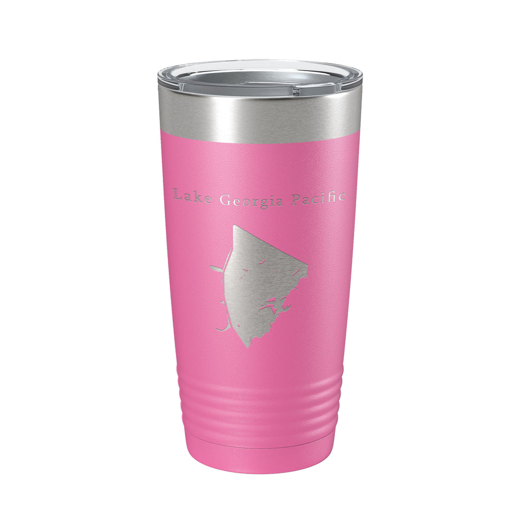 Lake Georgia Pacific Map Tumbler Travel Mug Insulated Laser Engraved Coffee Cup Arkansas 20 oz