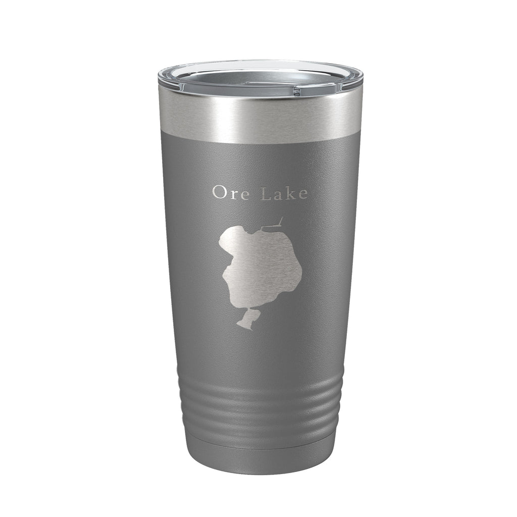 Ore Lake Map Tumbler Travel Mug Insulated Laser Engraved Coffee Cup Huron River Chain of Lakes Michigan 20 oz