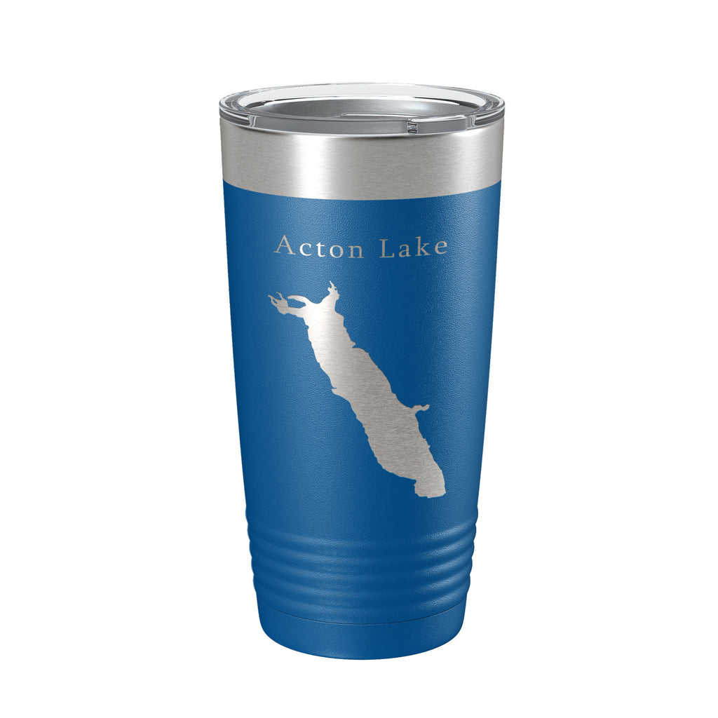 Acton Lake Hueston Woods Map Tumbler Travel Mug Insulated Laser Engraved Coffee Cup Ohio 20 oz