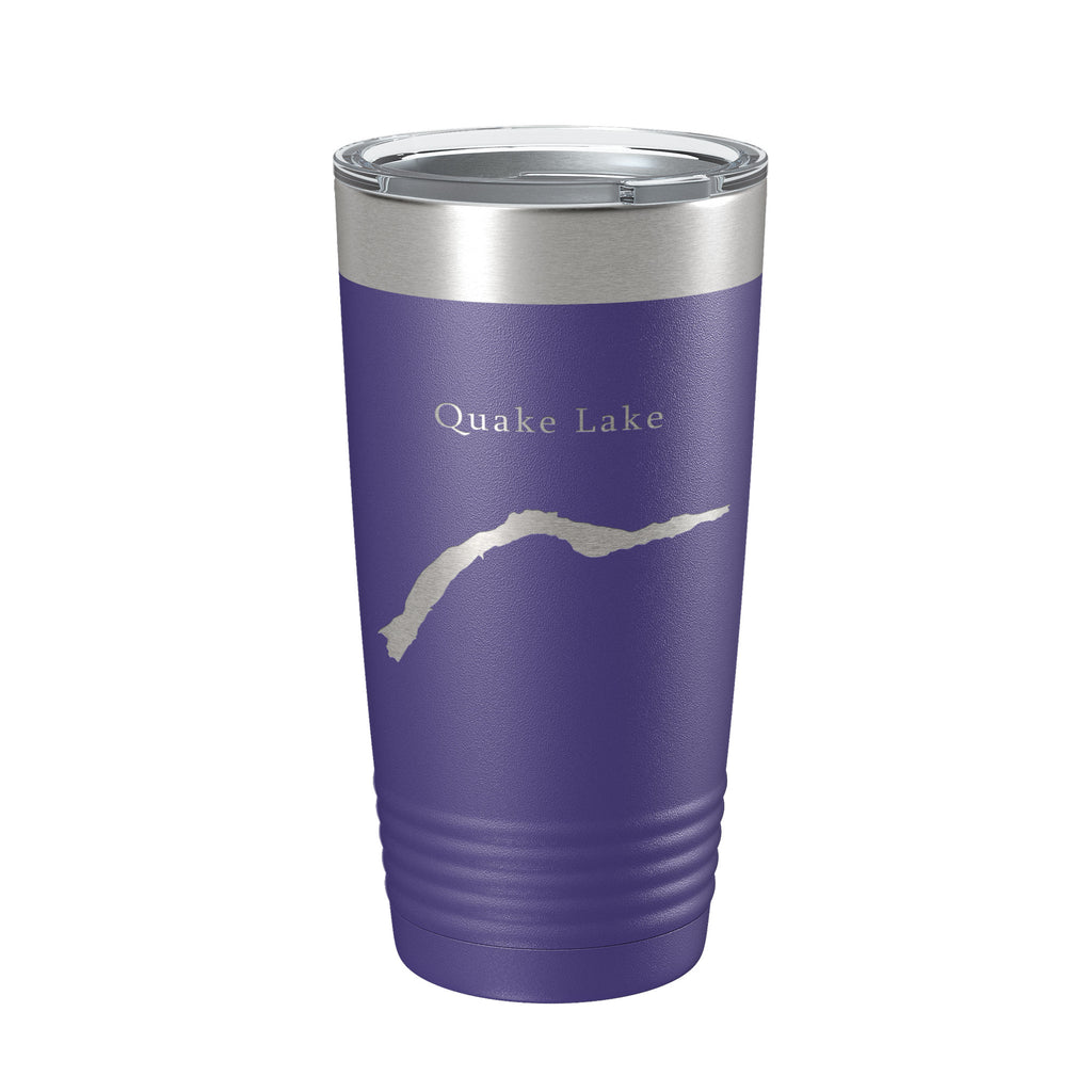 Quake Lake Earthquake Map Tumbler Travel Mug Insulated Laser Engraved Coffee Cup Montana 20 oz