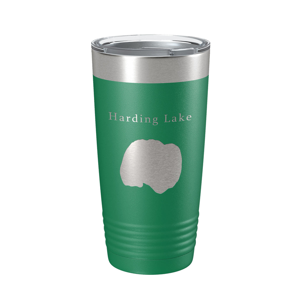 Harding Lake Map Tumbler Travel Mug Insulated Laser Engraved Coffee Cup Alaska 20 oz