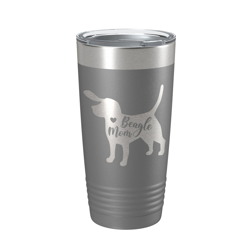 Beagle Mom Tumbler Dog Travel Mug Gift Insulated Laser Engraved Coffee Cup 20 oz