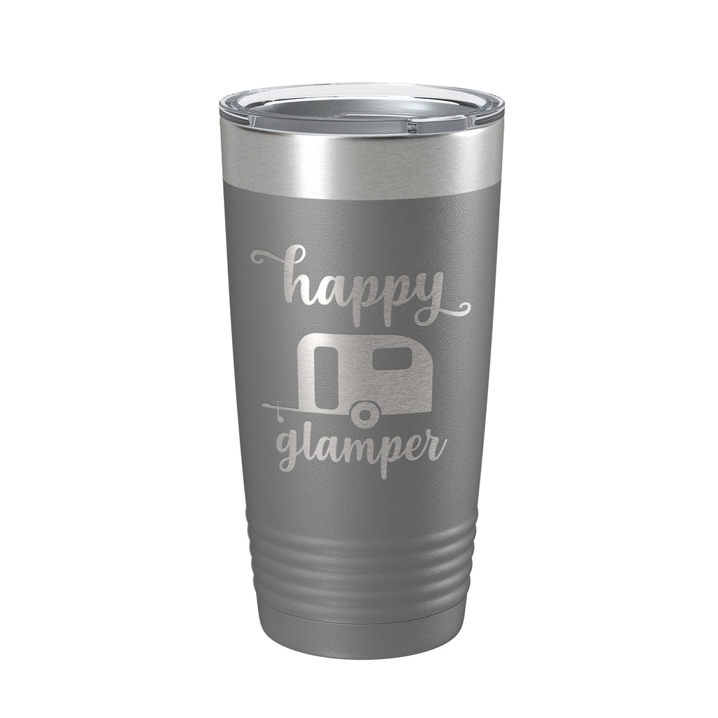 Happy Glamper Tumbler Travel Mug Insulated Laser Engraved Coffee Cup 20 oz