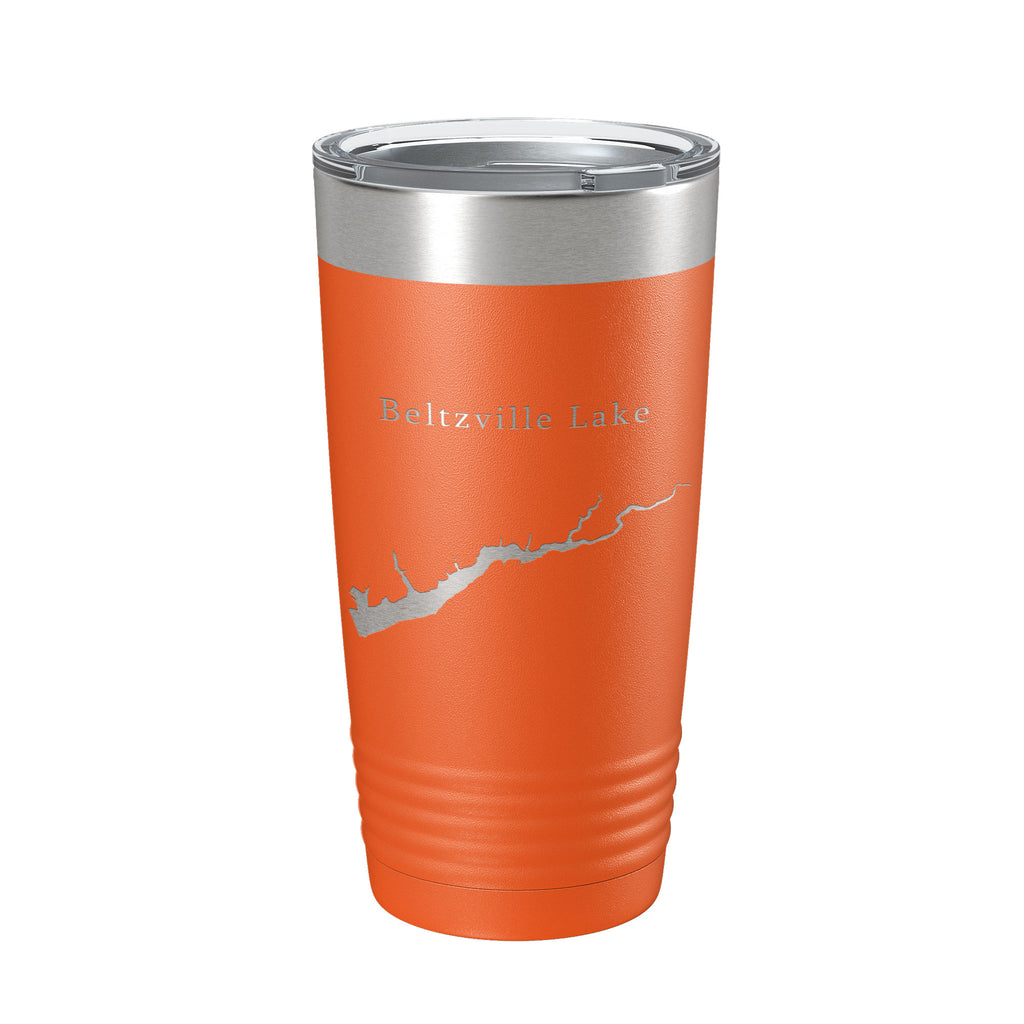 Beltzville Lake Map Tumbler Travel Mug Insulated Laser Engraved Coffee Cup Pennsylvania 20 oz