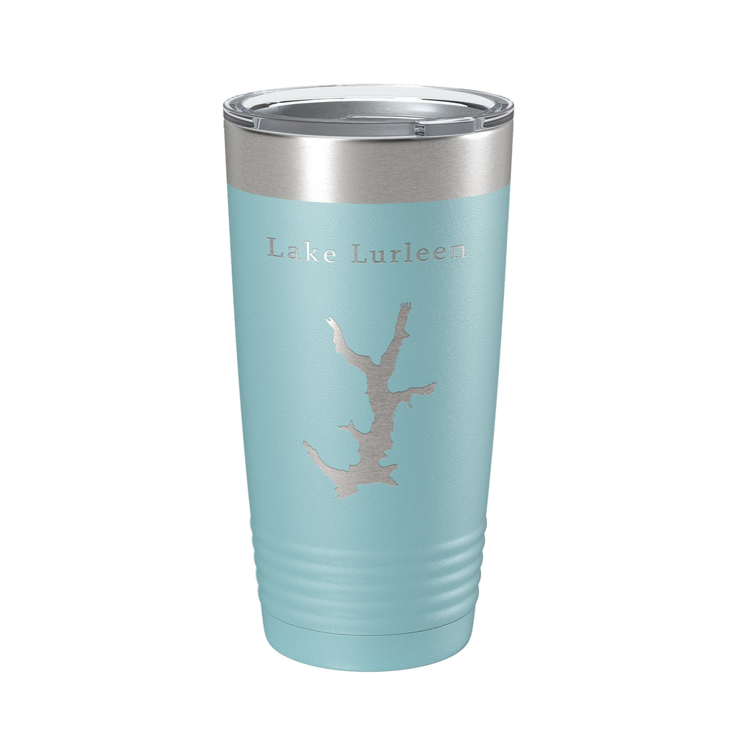 Lake Lurleen Map Tumbler Travel Mug Insulated Laser Engraved Coffee Cup Alabama 20 oz