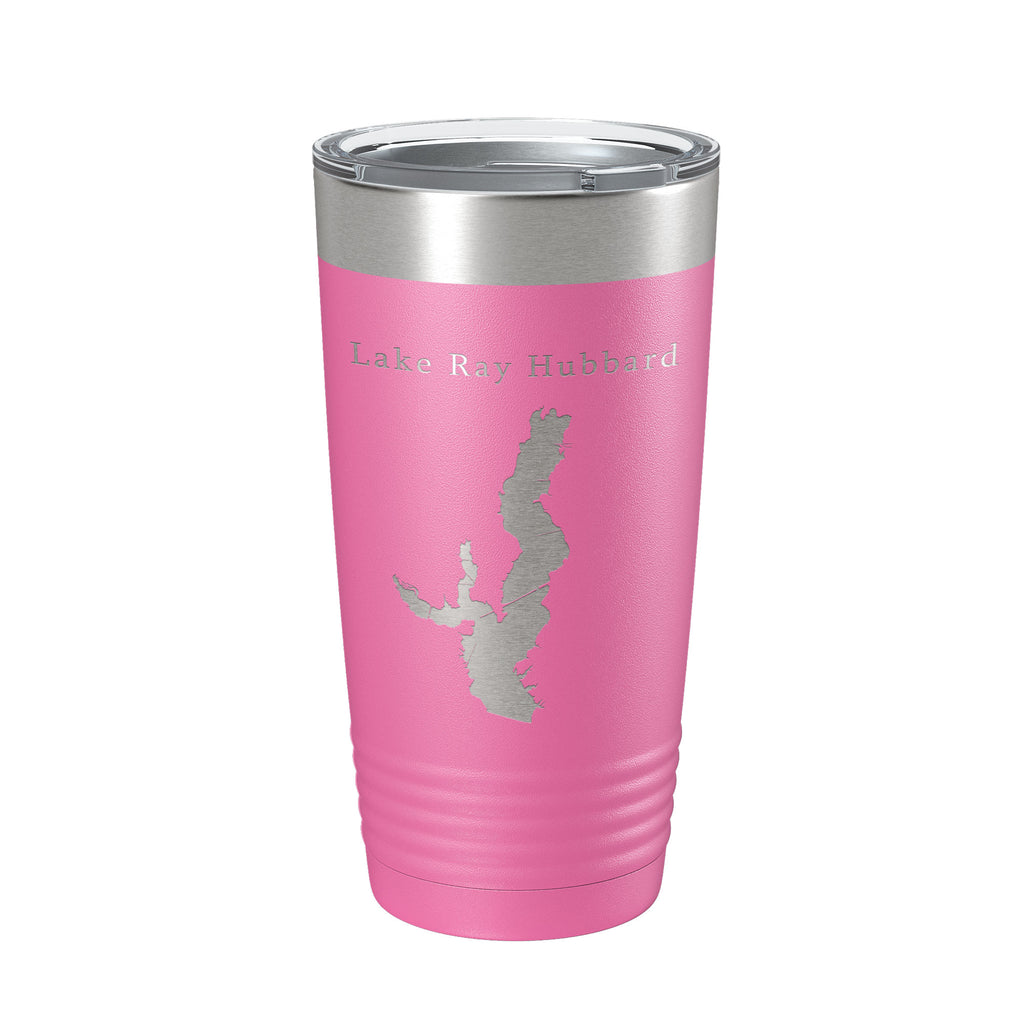 Lake Ray Hubbard Map Tumbler Travel Mug Insulated Laser Engraved Coffee Cup Texas 20 oz