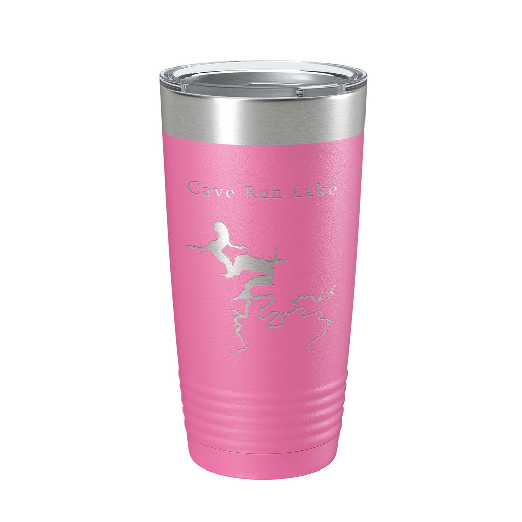 Cave Run Lake Map Tumbler Travel Mug Insulated Laser Engraved Coffee Cup Kentucky 20 oz