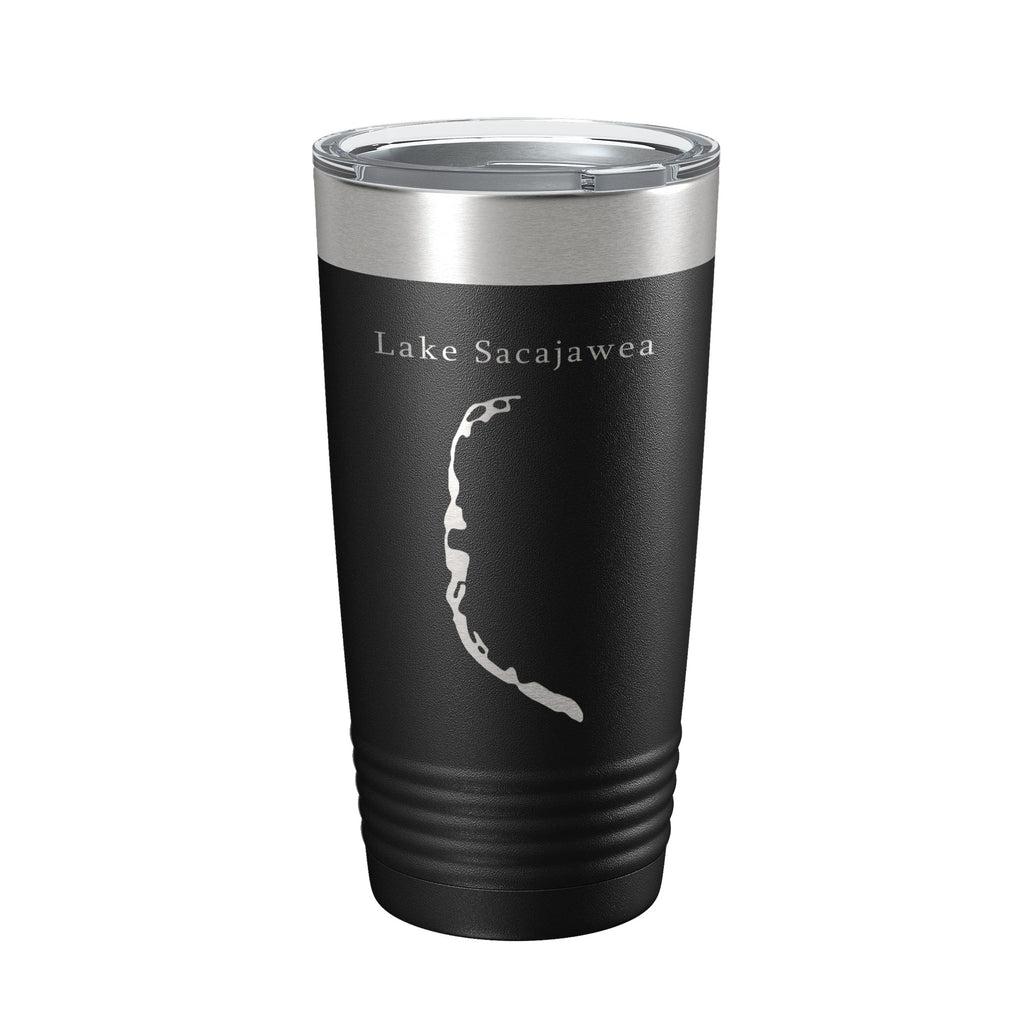 Lake Sacajawea Map Tumbler Travel Mug Insulated Laser Engraved Coffee Cup Washington 20 oz