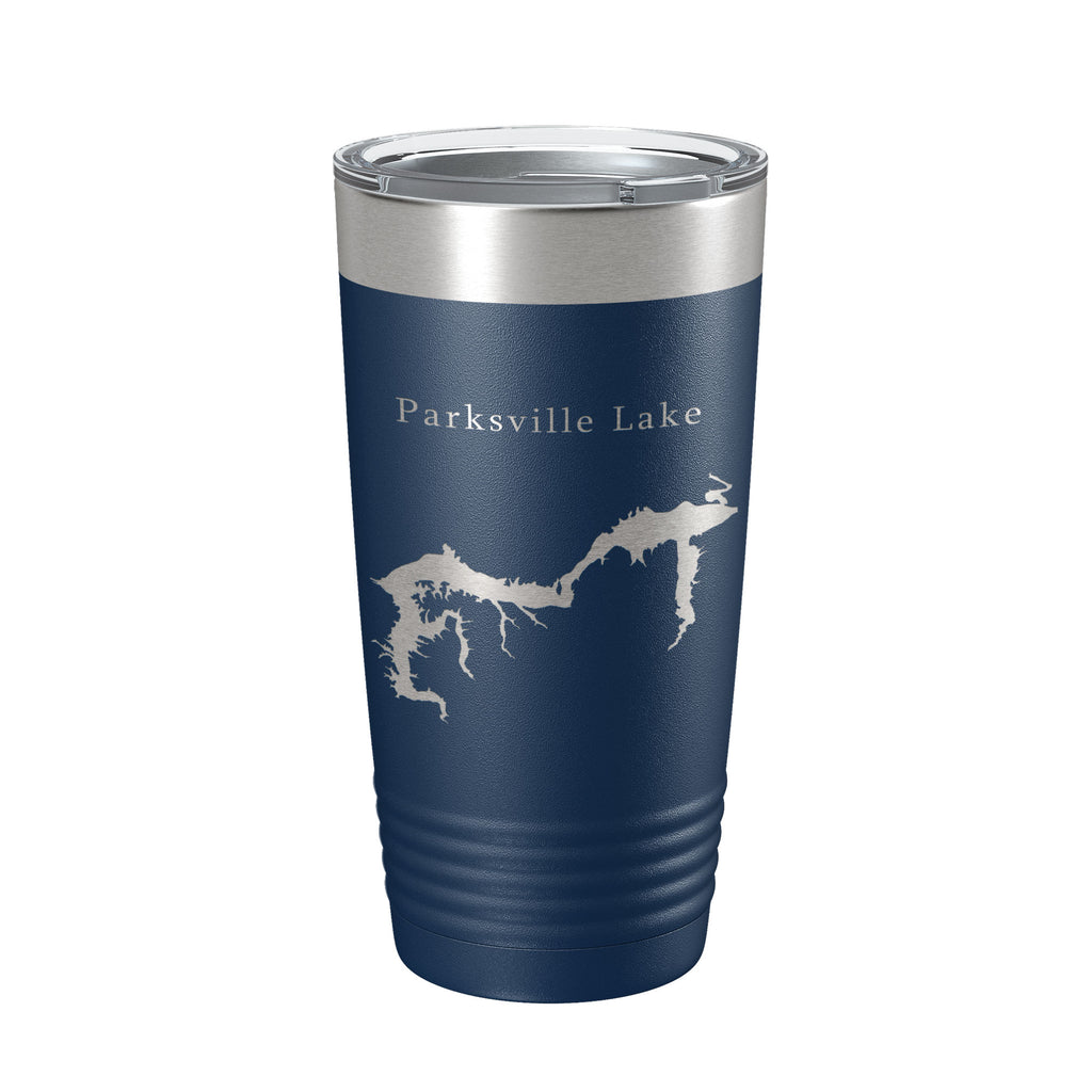 Parksville Lake Map Tumbler Travel Mug Insulated Laser Engraved Coffee Cup Tennessee 20 oz