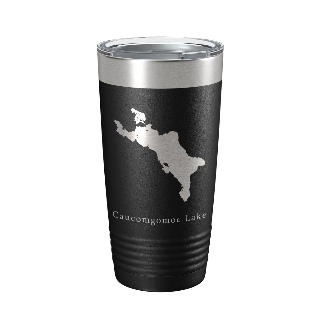 Caucomgomoc Lake Map Tumbler Travel Mug Insulated Laser Engraved Coffee Cup Maine 20 oz
