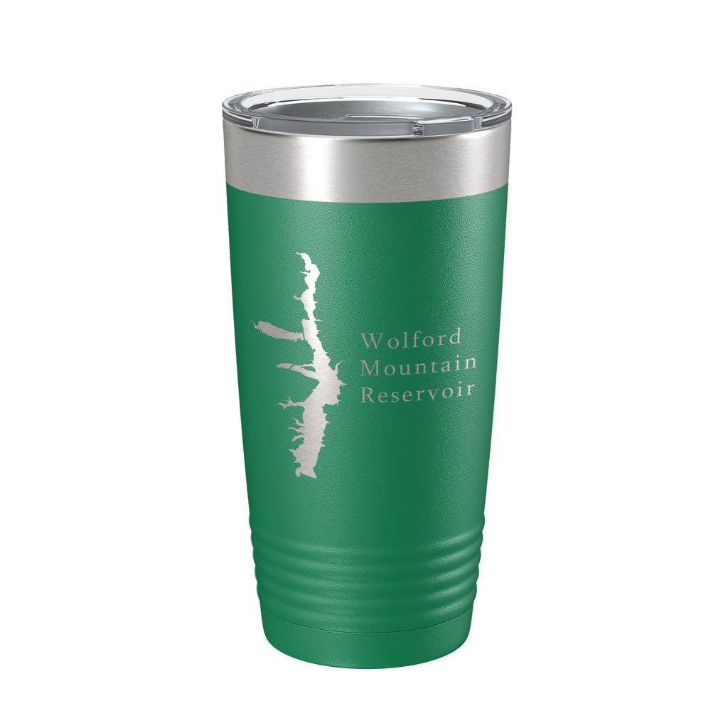 Wolford Mountain Reservoir Tumbler Lake Map Travel Mug Insulated Laser Engraved Coffee Cup Colorado 20 oz