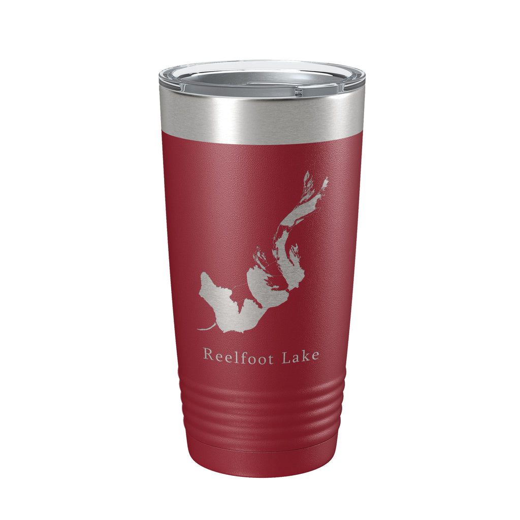 Reelfoot Lake Map Tumbler Travel Mug Insulated Laser Engraved Coffee Cup Tennessee Kentucky 20 oz