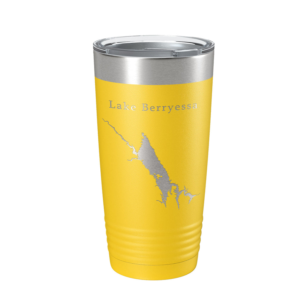 Lake Berryessa Map Tumbler Travel Mug Insulated Laser Engraved Coffee Cup California 20 oz