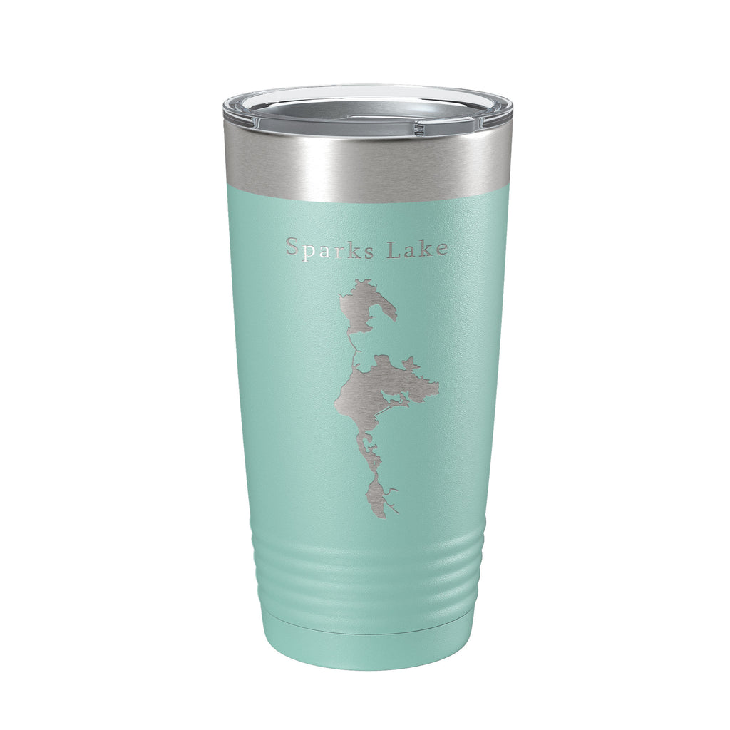 Sparks Lake Map Tumbler Travel Mug Insulated Laser Engraved Coffee Cup Oregon 20 oz