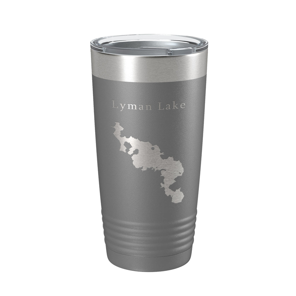 Lyman Lake Map Tumbler Travel Mug Insulated Laser Engraved Coffee Cup Arizona 20 oz