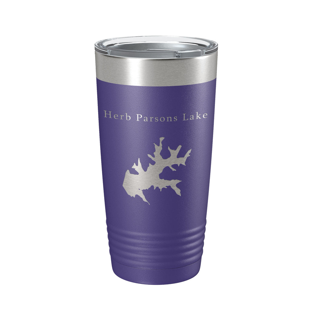 Herb Parsons Lake Map Tumbler Travel Mug Insulated Laser Engraved Coffee Cup Tennessee 20 oz