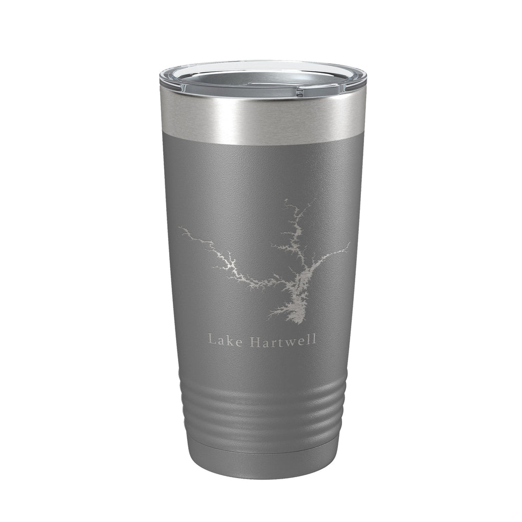 Lake Hartwell Map Tumbler Travel Mug Insulated Laser Engraved Coffee Cup Georgia South Carolina 20 oz