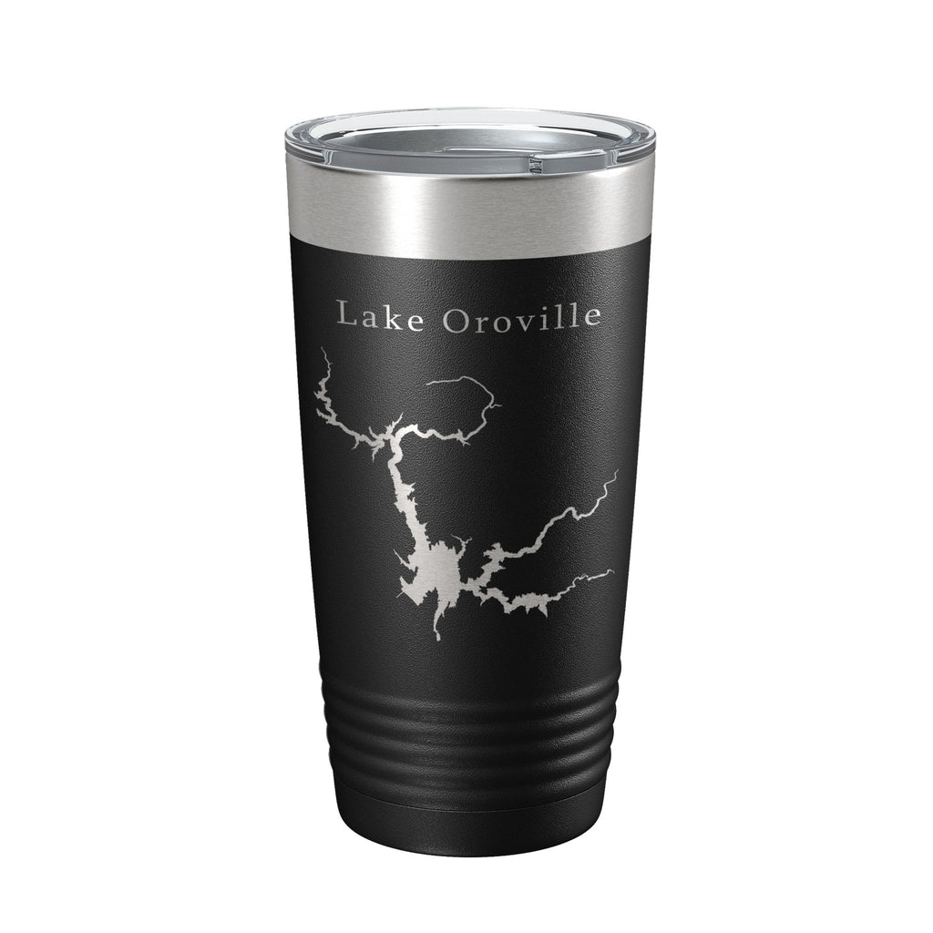 Lake Oroville Map Tumbler Travel Mug Insulated Laser Engraved Coffee Cup California 20 oz