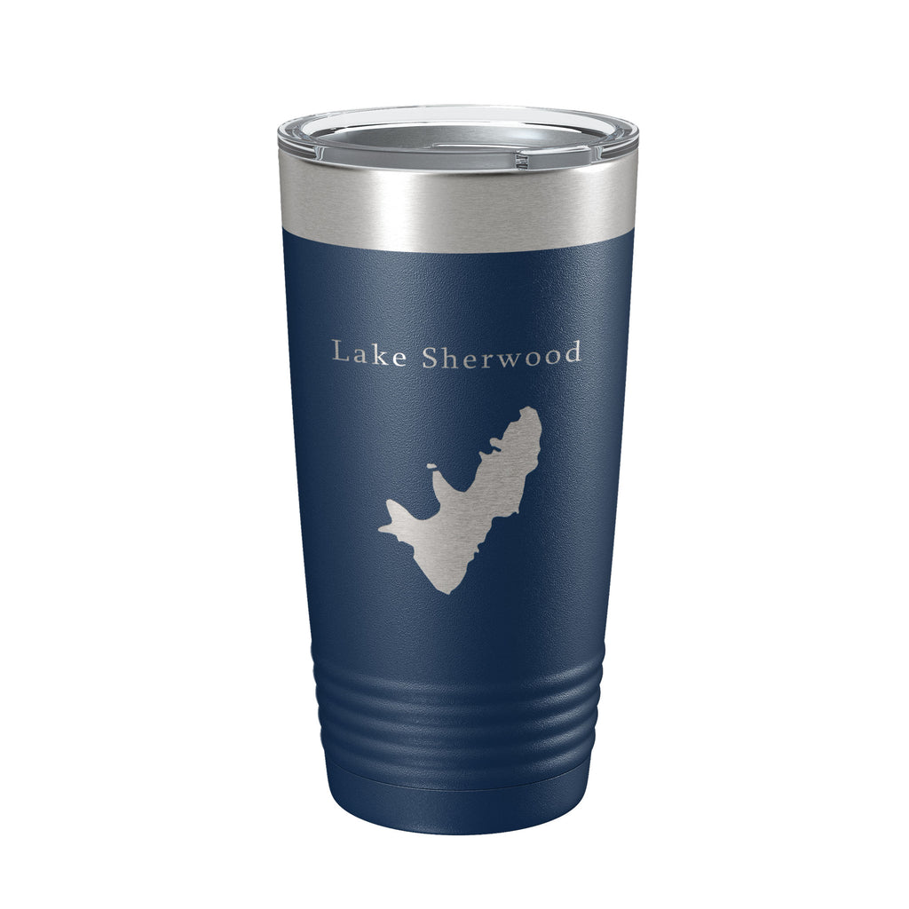 Lake Sherwood Map Tumbler Travel Mug Insulated Laser Engraved Coffee Cup West Virginia 20 oz