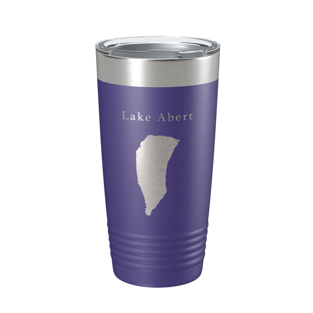 Lake Abert Map Tumbler Travel Mug Insulated Laser Engraved Coffee Cup Oregon 20 oz