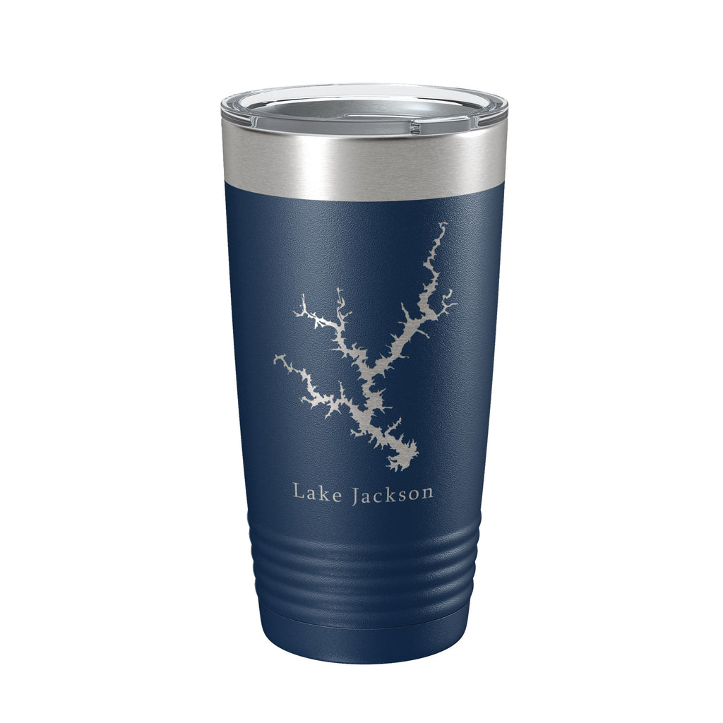 Lake Jackson Map Tumbler Travel Mug Insulated Laser Engraved Coffee Cup Georgia 20 oz