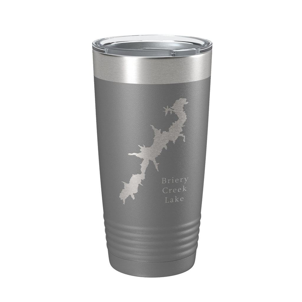 Briery Creek Lake Map Tumbler Travel Mug Insulated Laser Engraved Coffee Cup Virginia 20 oz