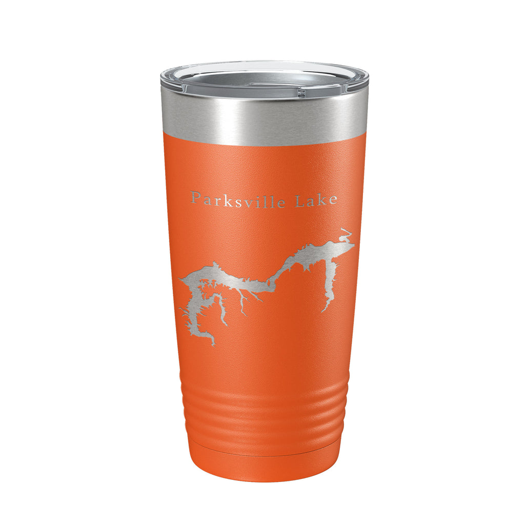 Parksville Lake Map Tumbler Travel Mug Insulated Laser Engraved Coffee Cup Tennessee 20 oz