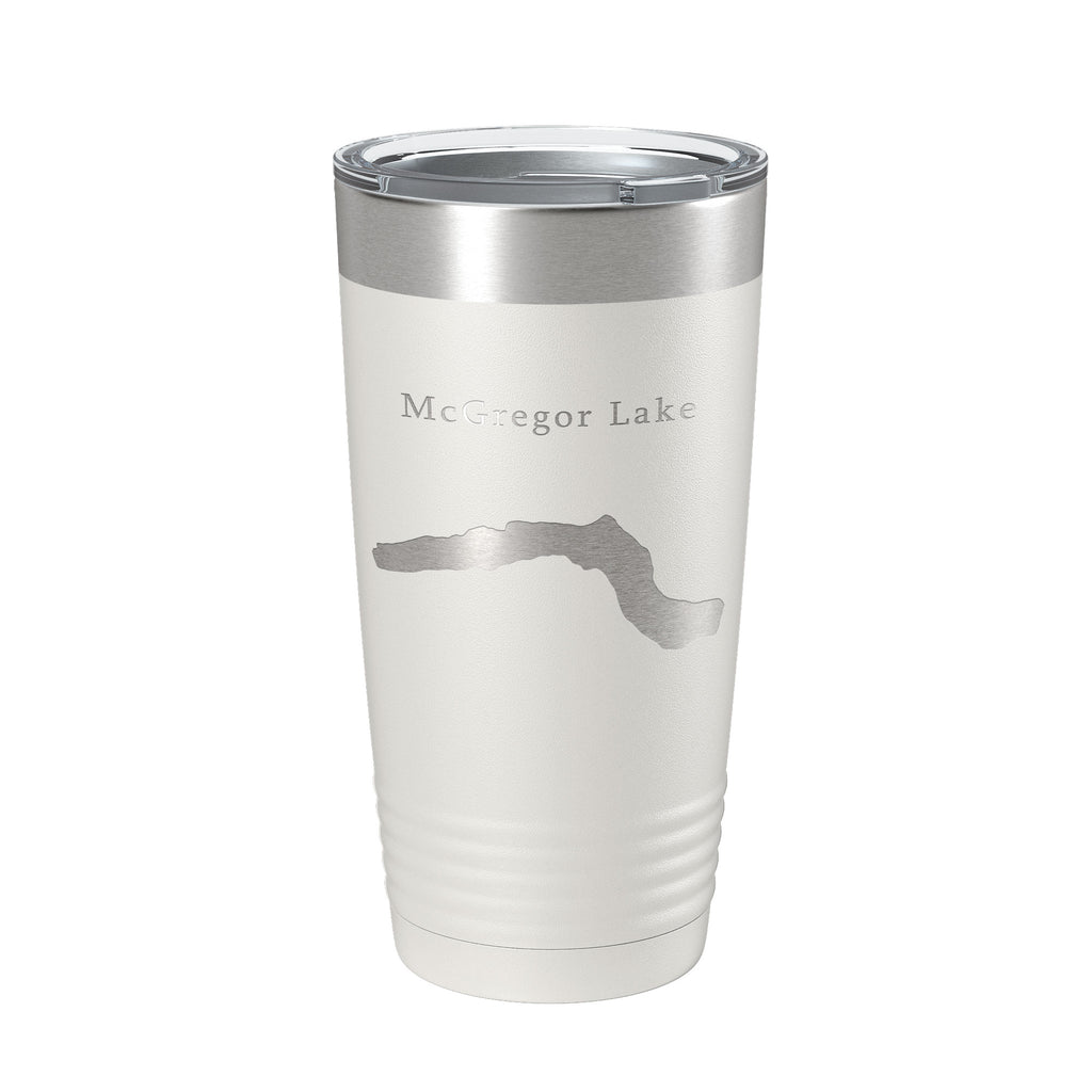 McGregor Lake Map Tumbler Travel Mug Insulated Laser Engraved Coffee Cup Montana 20 oz