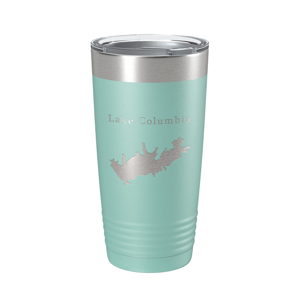 Lake Columbia Map Tumbler Travel Mug Insulated Laser Engraved Coffee Cup Arkansas 20 oz