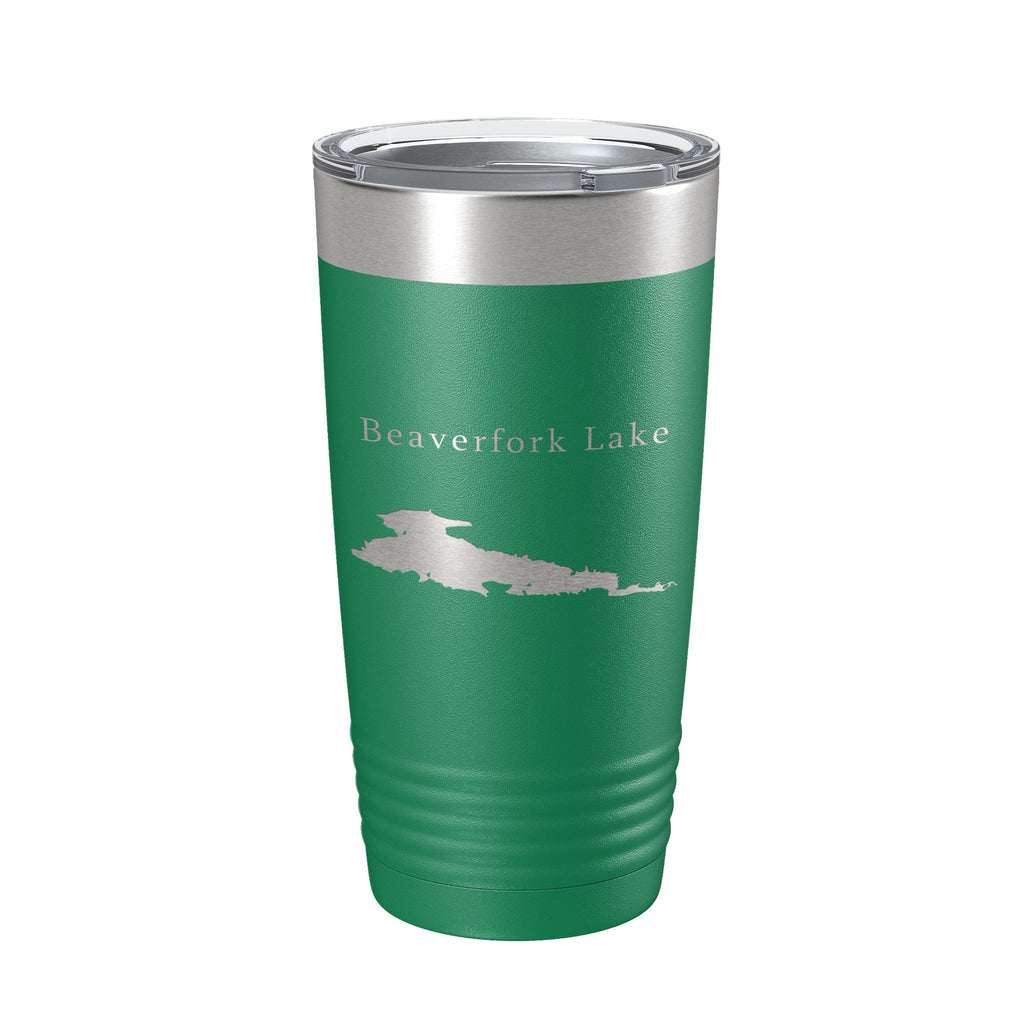 Beaverfork Lake Map Tumbler Travel Mug Insulated Laser Engraved Coffee Cup Arkansas 20 oz