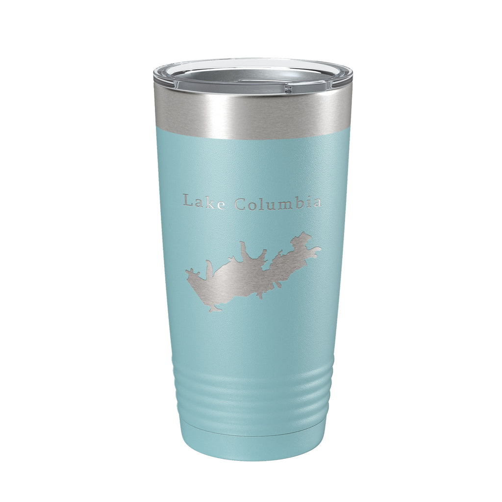 Lake Columbia Map Tumbler Travel Mug Insulated Laser Engraved Coffee Cup Arkansas 20 oz