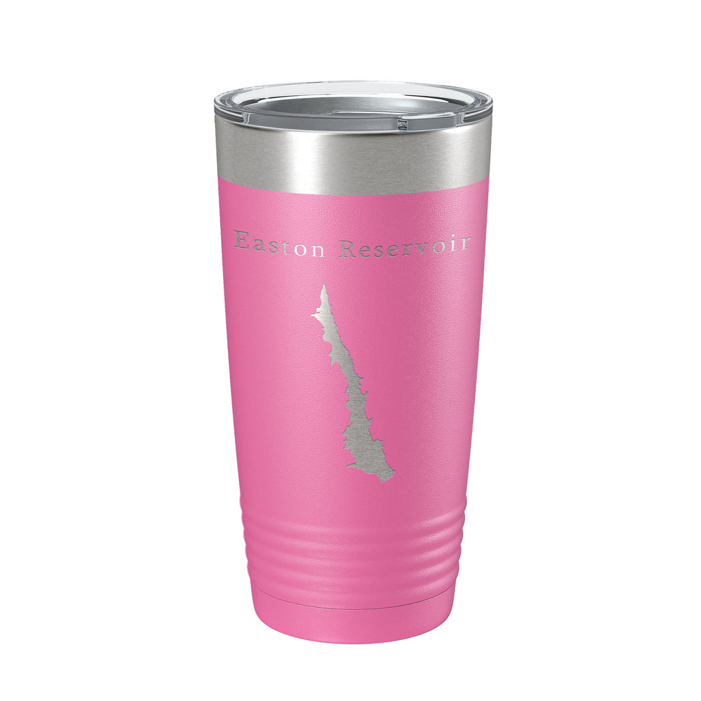 Easton Reservoir Tumbler Lake Map Travel Mug Insulated Laser Engraved Coffee Cup Connecticut 20 oz