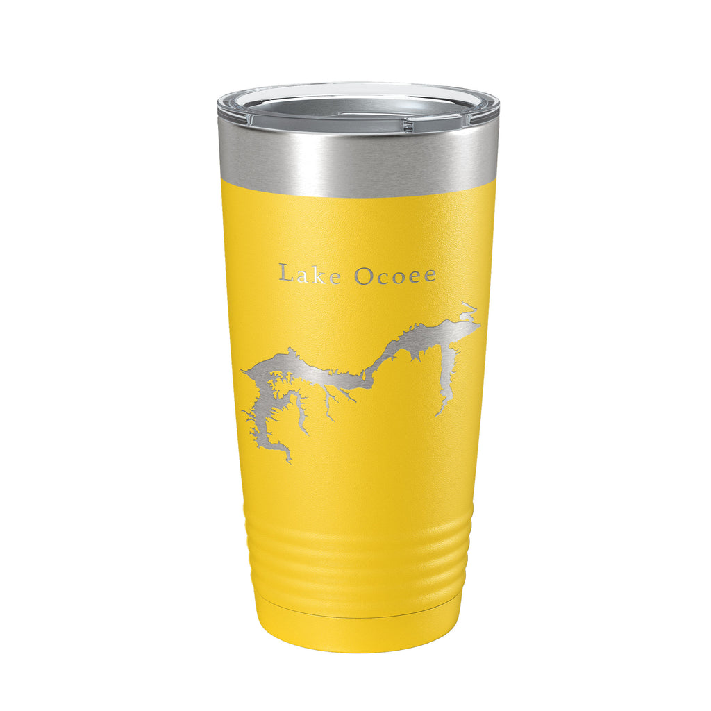 Lake Ocoee Map Tumbler Travel Mug Insulated Laser Engraved Coffee Cup Tennessee 20 oz