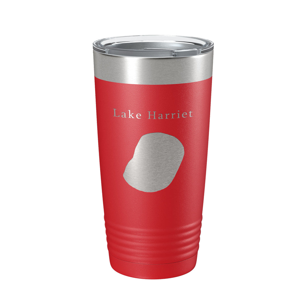 Lake Harriet Map Tumbler Travel Mug Insulated Laser Engraved Coffee Cup Minnesota 20 oz