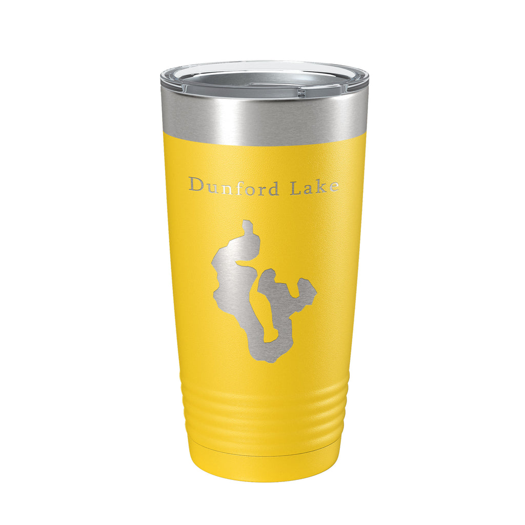 Dunford Lake Map Tumbler Travel Mug Insulated Laser Engraved Coffee Cup Florida 20 oz