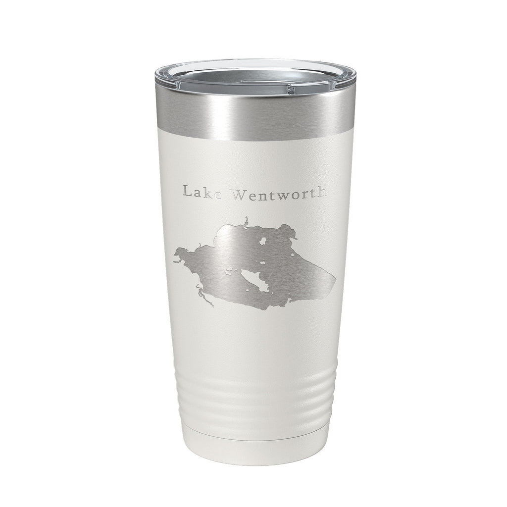 Lake Wentworth Map Tumbler Travel Mug Insulated Laser Engraved Coffee Cup New Hampshire 20 oz