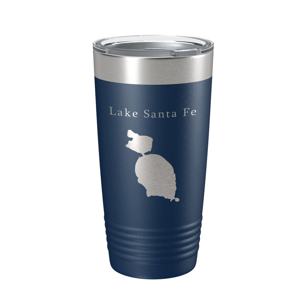 Lake Santa Fe Map Tumbler Travel Mug Insulated Laser Engraved Coffee Cup Florida 20 oz