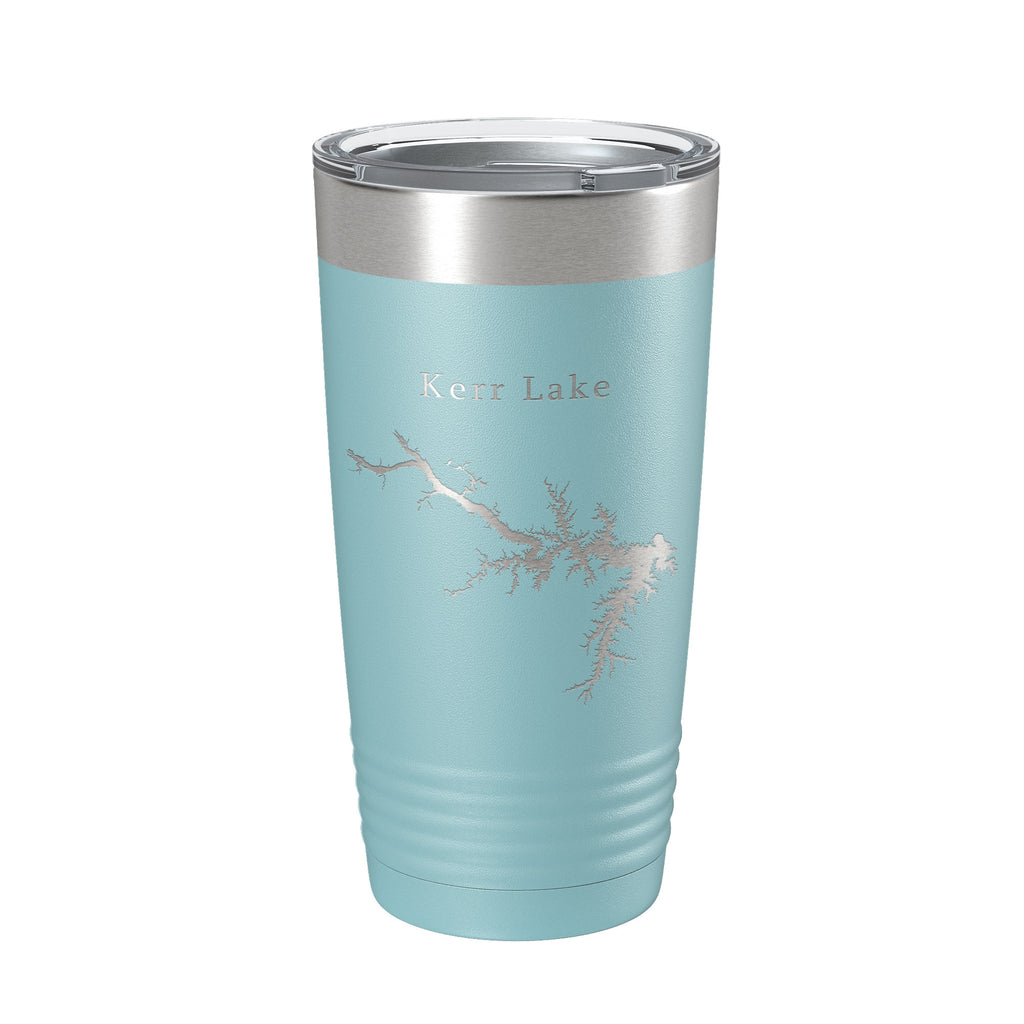 Kerr Lake Reservoir Buggs Island Tumbler Lake Map Travel Mug Insulated Coffee Cup Roanoke River North Carolina Virginia 20oz